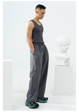 Men's Loose Ribbed Casual Pants