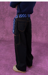 Black Sand Loose Multi-pocket Cargo Pants