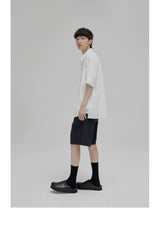 Short Sleeve Square Neck Cotton Shirt