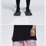 Casual Three Color Pocket Drawstring Shorts