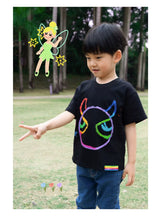 Black Graffiti Devil Wings Cotton Tees