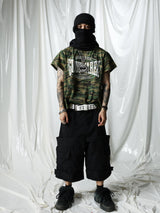 Olive Camo Crack Print Tee