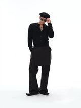 Solid Merino Wool Slim Cardigan