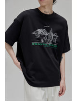 Illustrated Print Crew Neck Tee