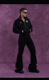 Men's Slim-fit Full-length Two-tone Flared Jeans