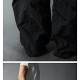 Waterproof Irregular Zippered Baggy Trench Pants