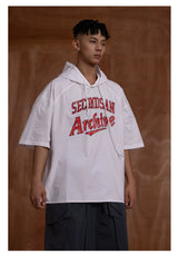 Men's Black White Graphic Vintage Hoodies