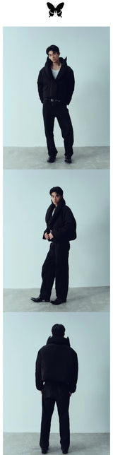 Cropped 95% White Goose Down Jacket