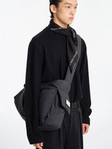 Adjustable Multi-Pocket Quilted Nylon Crossbody Bag