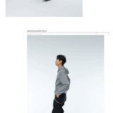 Two-Tone Cross Zip Hooded Turtleneck Cardigan