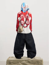 Leopard Print Rhinestone Colorblock Hip-hop Jersey
