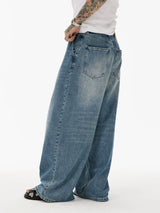 Unisex Vintage Wide Leg Jeans