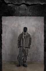 Distressed Patchwork Strapped Scavenger Jacket