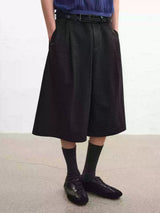 Houndstooth Pleated Capri Pants