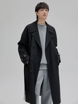 Double Breasted Long Trench Coat