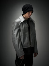 Vintage Stand Collar Biker Jacket