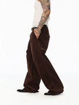 Imported Corduroy Wide Leg Straight Pants