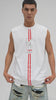 Lalavava model try-on video - mens-white-loose-hand-printed-tank-tops
