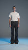 Lalavava model try-on video - mens-dark-blue-slim-flared-jeans