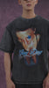 Lalavava model try-on video - gray-distressed-rhinestone-print-mens-tee