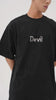 Lalavava model try-on video - black-sequin-devil-wing-tee